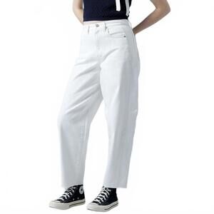 PacSun Jessie Mid Rise Barrel Jean Eco White Rose NWT Size 25